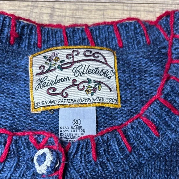 Women’s Vintage Heirloom Collectibles Cardigan Sweater Size XL - Picture 4 of 7